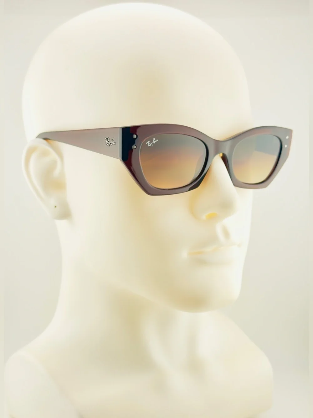 Ray-Ban Zena Bio Based Sunglasses RB4430 Polished Rusty Brown Frame Brown Lenses - Picture 2 of 15